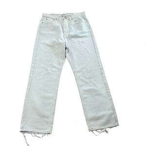 Urban Outfitters BDG Women’s White Distressed Straight Leg Cowboy Jean Sz 32 NWT